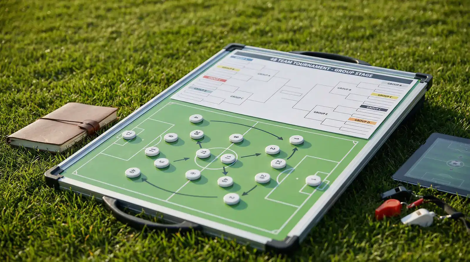 Futbola komandu turnīra formāts ar 48 komandām un 12 grupām